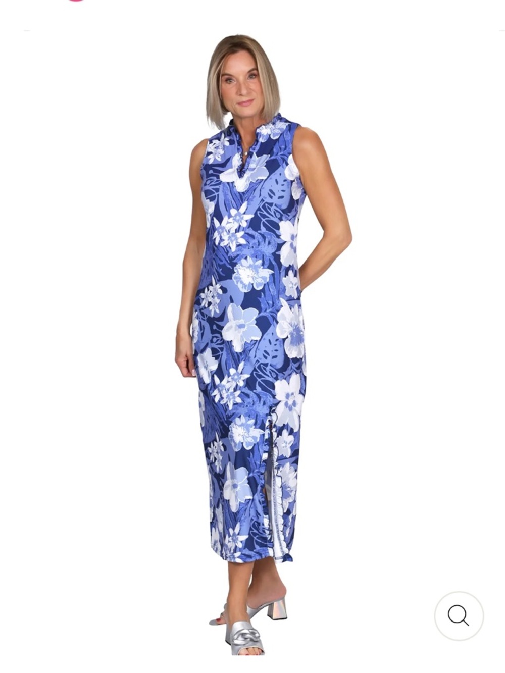 Ana Clare Nolana Jacen Maxi Dress - Blue Floral